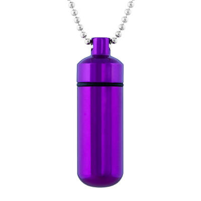 #ad Perfect Memorials Purple Classic Cylinder Cremation Jewelry $12.95