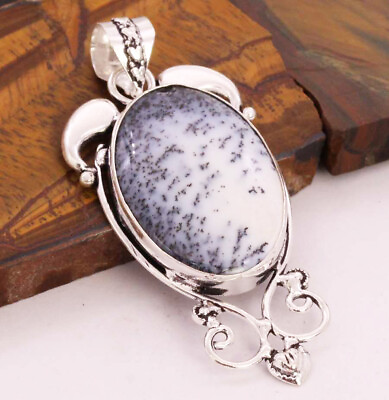 #ad Dendrite Opal 925 Silver Plated Handmade Pendant of 2.2quot; $3.59