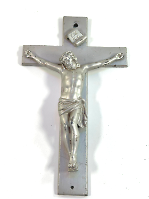 #ad vtg HEAVY Jesus Christ Catholic Christian Cross Crucifix NICE $99.99