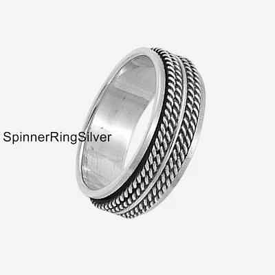 #ad Meditation Ring 925 Sterling Silver Bandamp; Statement Ring Handmade Ring All size $12.99