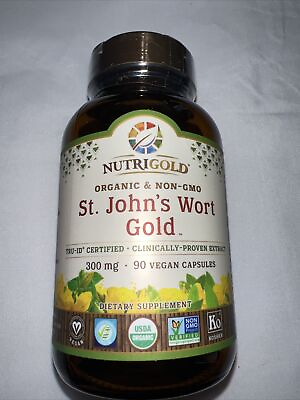 #ad NutriGold Clinically Proven Extract St. John#x27;s Wort Gold 90 Veggie Capsules $13.99