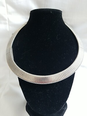 #ad Vintage Faux Silver Collar Necklace Wedding Necklace $15.00