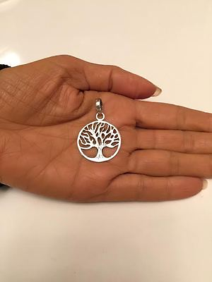 #ad .925 STERLING SILVER PENDANT TREE OF LIFE DESIGN WITH ANTIQUE FINISH J82 $23.95