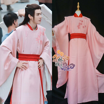 #ad Chinese Hanfu Men#x27;s Women#x27;s Dress Wen KeXing Pink Ancient Costume Cosplay Gift $130.39