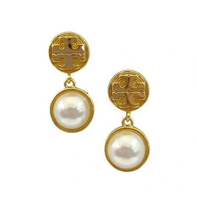 #ad Tory Burch gold drop earrings $60.00