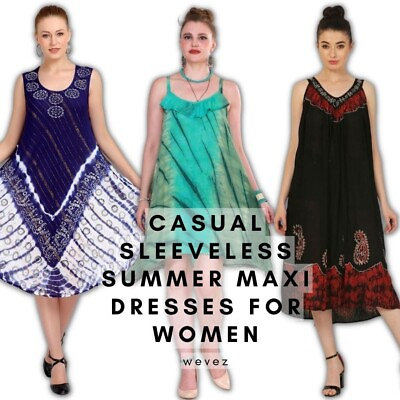 #ad 10 Pcs Casual Sleeveless Summer Maxi Dresses for Women $76.47
