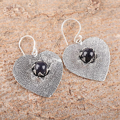 #ad Blue Sunstone Gemstone 925 Sterling Silver Jewelry Earrings1.86 $13.95
