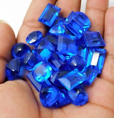 #ad Natural Ceylon Sapphire Blue Mix Shape 16 18 Pcs CERTIFIED Lot 220 Ct Gemstone $166.68