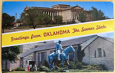 #ad Postcard Oklahoma Greetings Banner Multi View Will Rogers Vintage Chrome c1950 $11.83