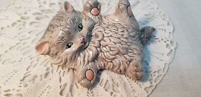 #ad Vintage Frolicking Persian Kitten Figurine $14.99