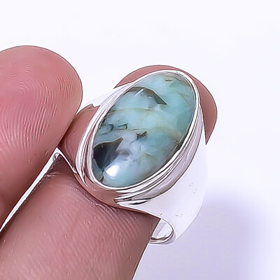 #ad Emerald Sakota Mines Gemstone Lab Created 925 Sterling Silver Ring S.9 R27 $20.17