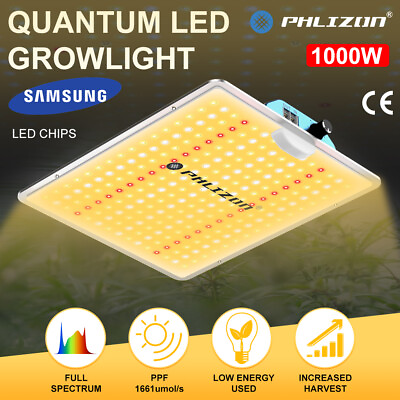 #ad Phlizon 1000W withSamsung LED Grow Light Sunlike Full Spectrum for Plants Flower $47.98