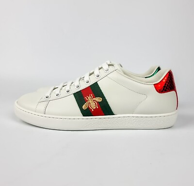 #ad Gucci Ace Bee White Sneakers New UK9 EU43 $709.00
