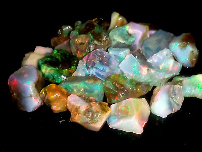 #ad 100% NATURAL 105.CT HONEYCOMB CRYSTAL Fire Ethiopian Opal OPAL ROUGH Gemstone $78.00