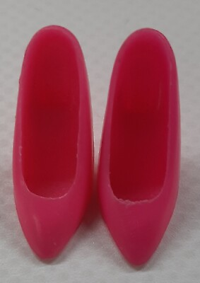 #ad Vintage Barbie Doll Shoes Basic Classic High Heel Pumps Pink Rare Fashion Doll $3.50
