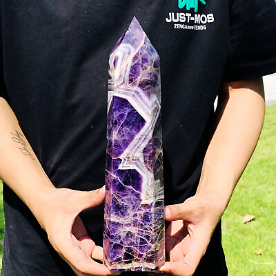 #ad 6.09LB Natural Dream amethyst quartz obelisk crystal wand point healing $338.00