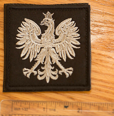 #ad POLAND Eagle PATCH EMBROIDERED POLSKA new w velcr0 Fastener orzel $11.00