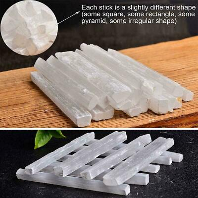 #ad 10 pcs Natural Large Selenite Crystal Wands Sticks 5 6cm Best Crystal USN $2.95