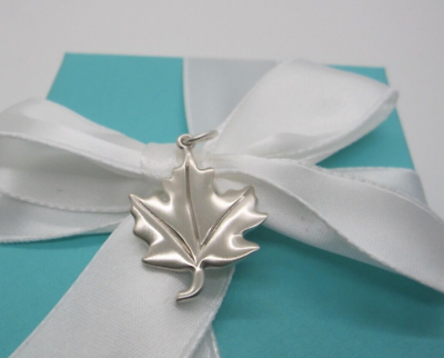 #ad NEW Tiffany amp; Co. Maple Leaf Charm Pendant for bracelet or Necklace Sterling 925 $225.00