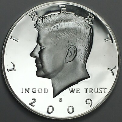 #ad 2009 S Silver Proof Kennedy Half Dollar 90% Silver UNC KM#A202c HD09SS $17.94