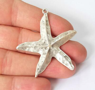 #ad Starfish Sea Ocean Beach Antique Silver Plated Charms 50x48mm G24899 $1.95