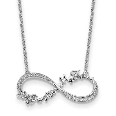 #ad Sterling Silver CZ My Daughter My Friend 18quot; Necklace $104.97