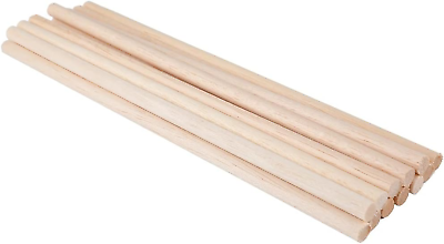 #ad 12 Pack round Wood Dowel Rods 3 8X3 8X12 Inch Balsa Wood Sticks Φ3 8 Inch Natura $14.29