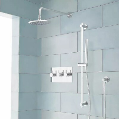 #ad Signature HW Tosca Thermostatic Shower System w Rainfall and Hand Shower Chrome $690.00