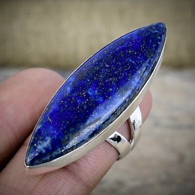 #ad Elegant Gemstone Lapis Lazuli 925 Sterling Silver Jewelry Anniversary Gift Ring $13.34