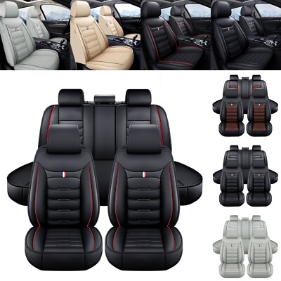 #ad For Toyota Corolla Car Seat Covers 5 Seat Full Set Leather Front Rear Cushion $84.90