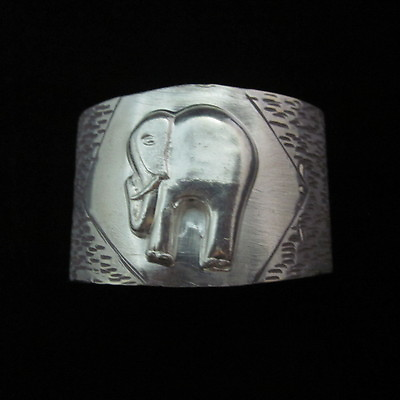 #ad Fine Silver 925 Bracelets Bangle Cuff Vintage Elephant Theme Adjustable size $48.00