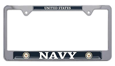 #ad United States Navy Chrome License Plate Frame $24.95