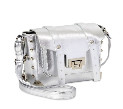 #ad Silver Mini Messenger Bag Handbag No Boundaries NEW $14.98