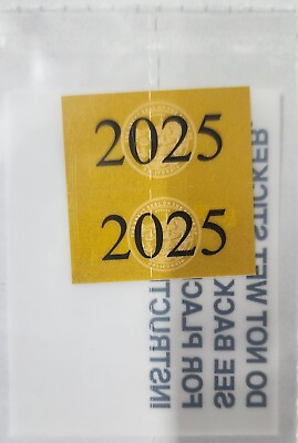 #ad DMV STICKER CVRA 2025 YELLOW California Commercial Gross Vehicle Weight Sticker $19.99
