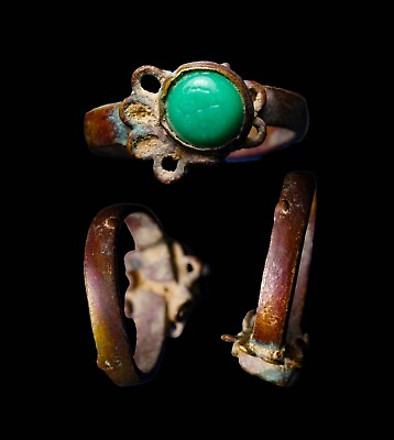 #ad Ancient Roman Authentic Ring GEM Stone Green Wearable Artifact Antiquity $103.75
