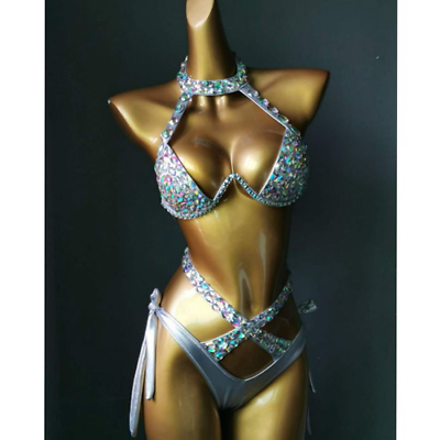 #ad Female 2021 Sexy Swimwear Holiday New Diamond Bikini Suit Women Top $64.61