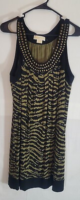 #ad Michael Kors Women’s Size Large Sleeveless Animal Dress $14.98