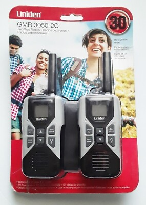 #ad Uniden GMR3050 2C Two Way Radio 30 Miles Walkie Talkies 22 ChannelCharger NEW $29.95