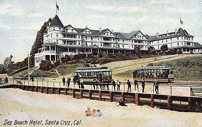#ad Sea Beach Hotel Santa Cruz California Early Postcard $12.00