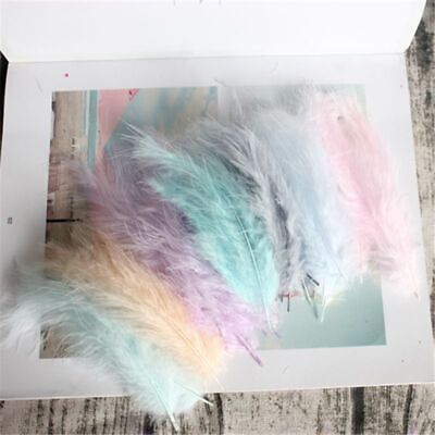 #ad Fluffy Mixed Colors Plume Feathers Accessory Scrapbook Crafts Decors Feather 1pc $15.57