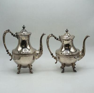 #ad Sheridan Silver over Copper Silver Plate Tea Pot and Coffee Pot Pair $59.99