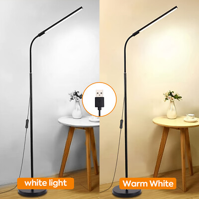 #ad LED Floor Lamp 360° Adjustable Gooseneck Standing Light Reading Office Bedroom $31.34