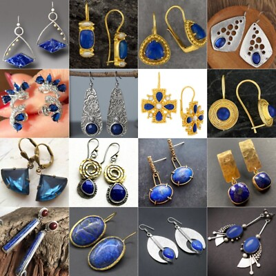 #ad #ad 925 Silver Dangle Drop Earrings Women Cubic Zirconia Wedding Party Jewelry Gifts C $2.79