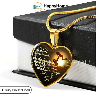 #ad Necklace Gift For Daughter from Father Always Remember Dad Love You Gift N354 $43.16