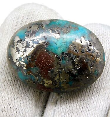 #ad 53.25 Ct Natural Persian Blue Turquoise Cabochon IGL Certified Stunning Gemstone $41.99