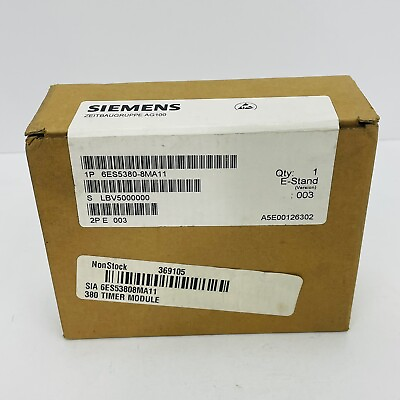 #ad Siemens 6ES5380 8MA11 Timing Module 0.3 300 Second 2 Point USA NEW $224.99