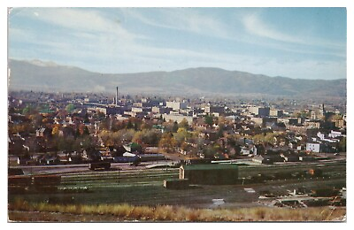 #ad Vintage Missoula Montana Postcard c1958 Bird#x27;s Eye View Chrome $4.65