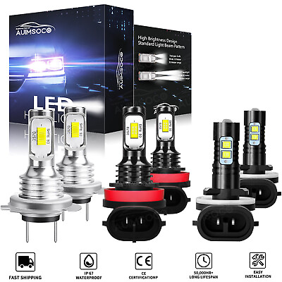 #ad For Hyundai Elantra 2013 2018 Combo 6X LED Headlight Hi Lo Beam Fog Light Bulbs $35.99