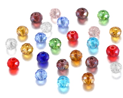 #ad 4mm 6mm 8mm 10mm 12mm Rondelle crystal Loose spacer beads Jewelry Making Crafts $2.99
