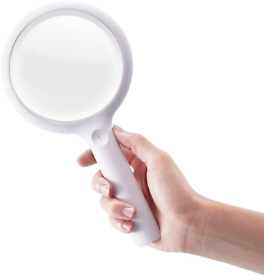#ad Rechargeable Magnifying Glass with 20 LED Light 30X Handheld Large Magnifying G $29.98